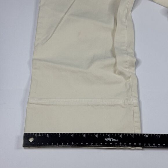 A.L.C. Womens Wide Leg Ivory Denim Baggy Pants Size 2 Y2K - Picture 6 of 8